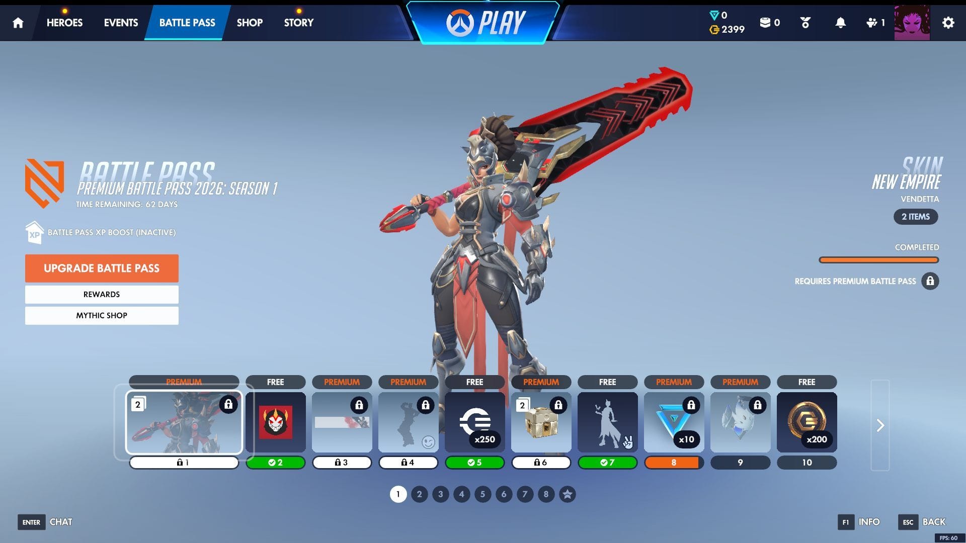 In addition to old faces, new heroes like Vendetta also have skins (Image from Blizzard Entertainment)