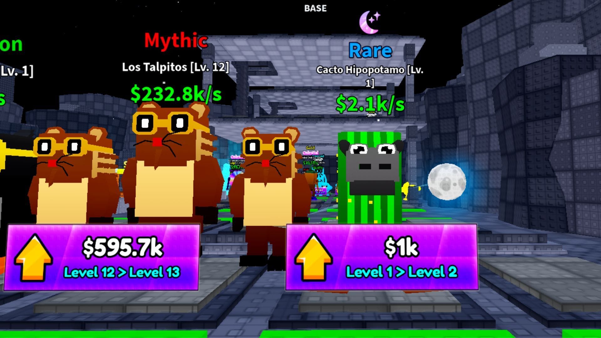 A Cacto Hipopotamo with the Moon Glow trait (Image via Roblox)