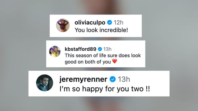Jeremy Renner, Kelly Stafford and Olivia Culpo comment on Hailee Steinfeld's pregnancy photoshoot (Source: Steinfeld/IG)