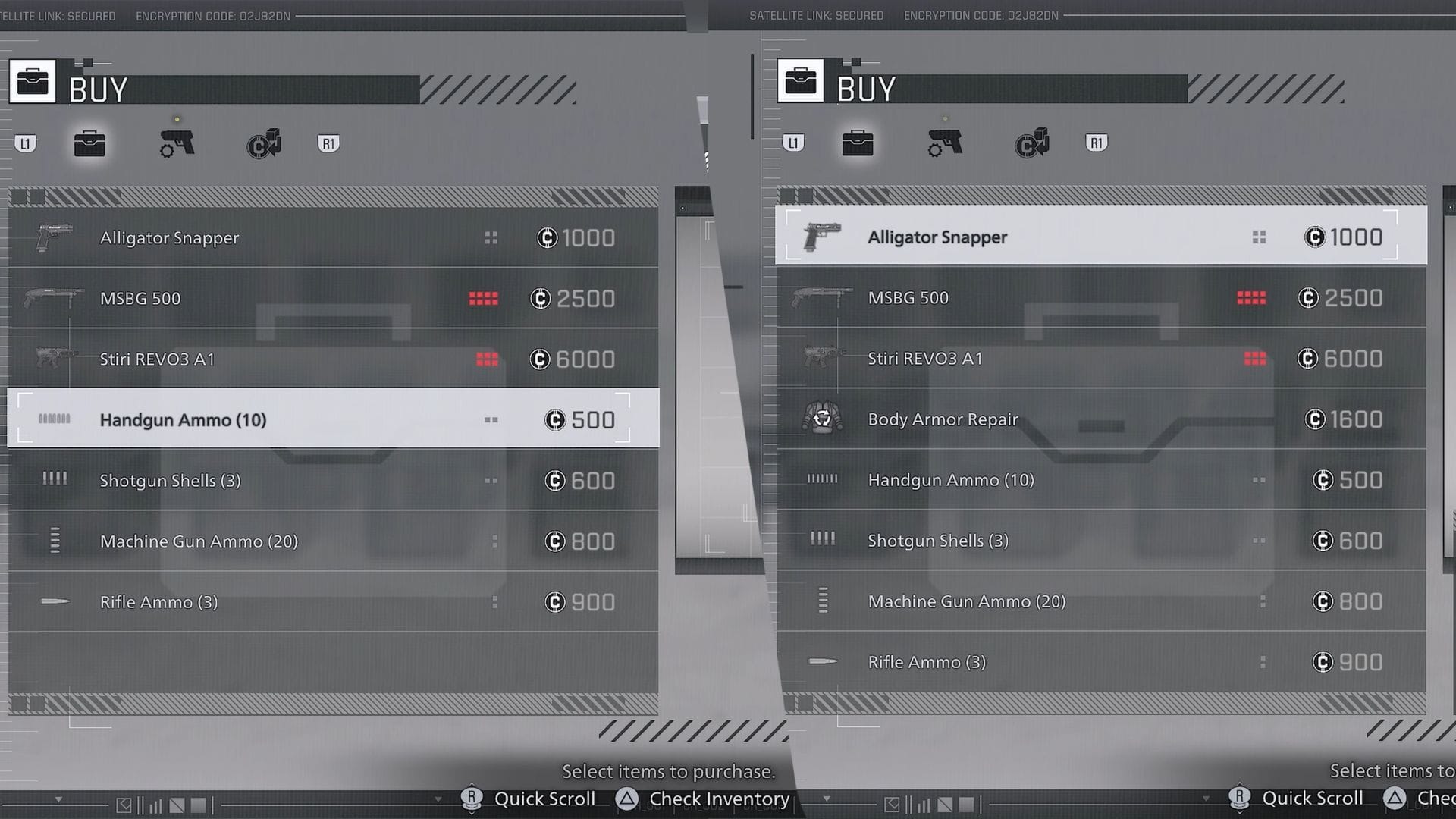 Weapons can be purchased and sold at the Storage Box (Image via Capcom)