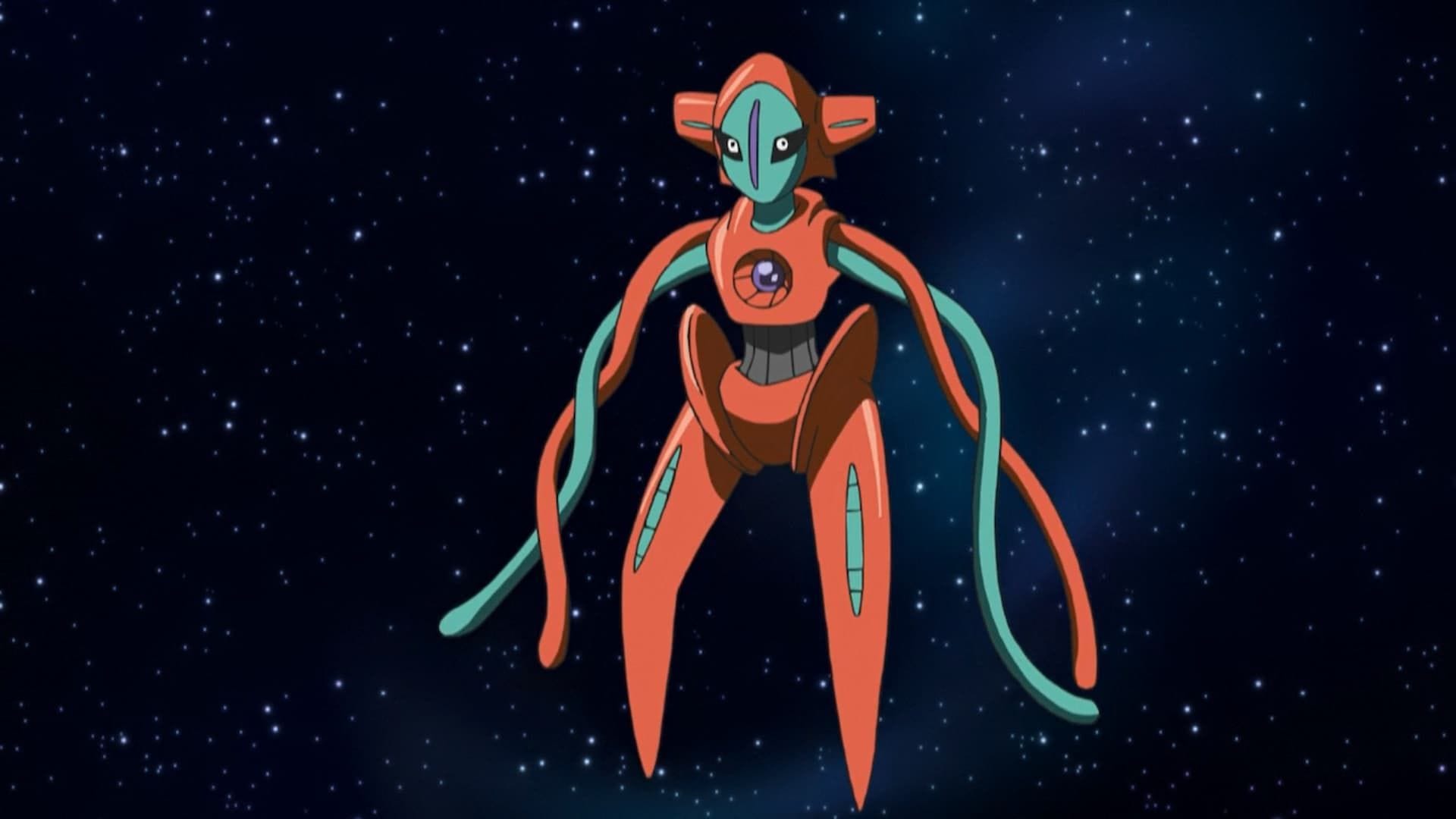 Deoxys as seen in the anime (Image via The Pokemon Company)