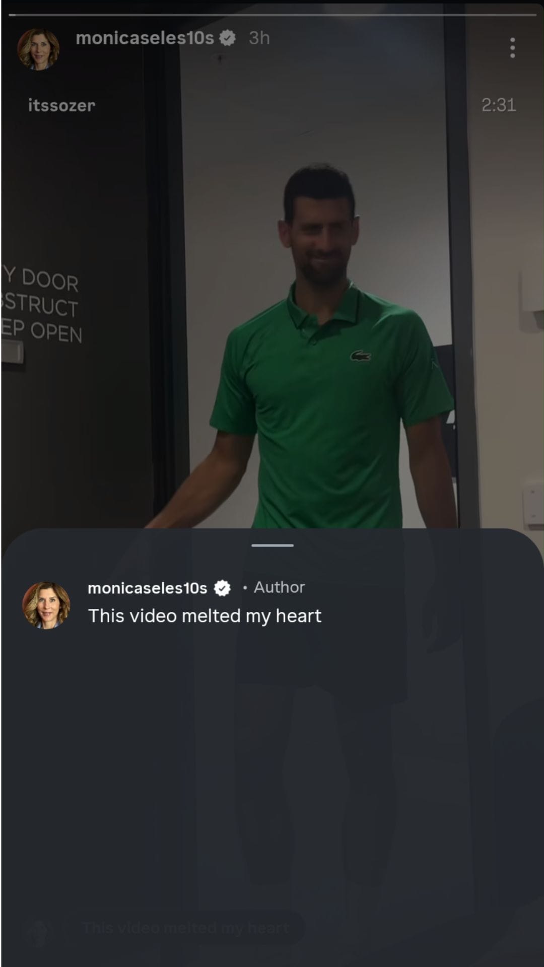 via @monicaseles10s on Instagram 