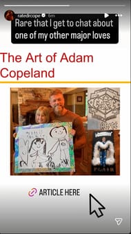 Screenshot of Cope's Instagram Story