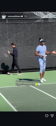 Williams' Instagram Story featuring husband Preti after her 2026 ATX Open exit (Source: Instagram/venuswilliams)