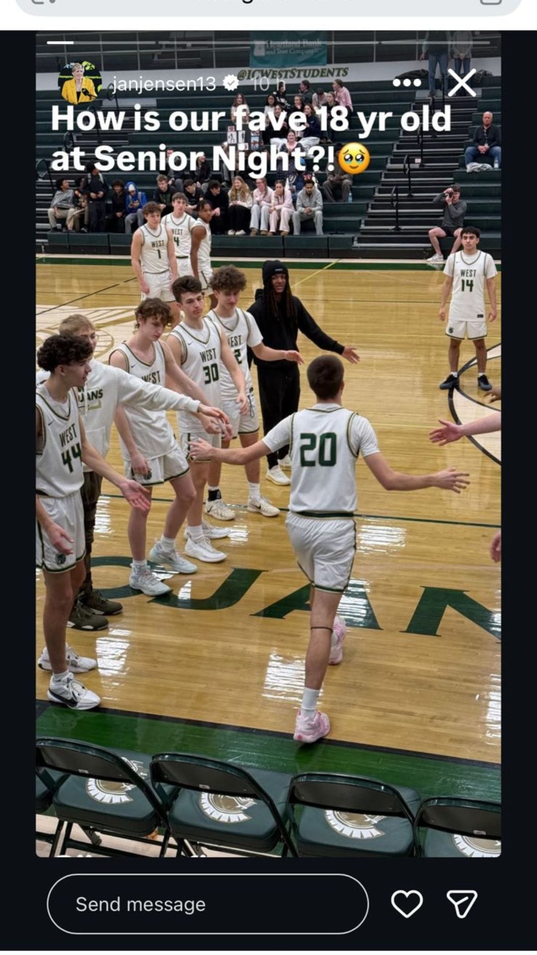 Jan Jensen's Instagram story