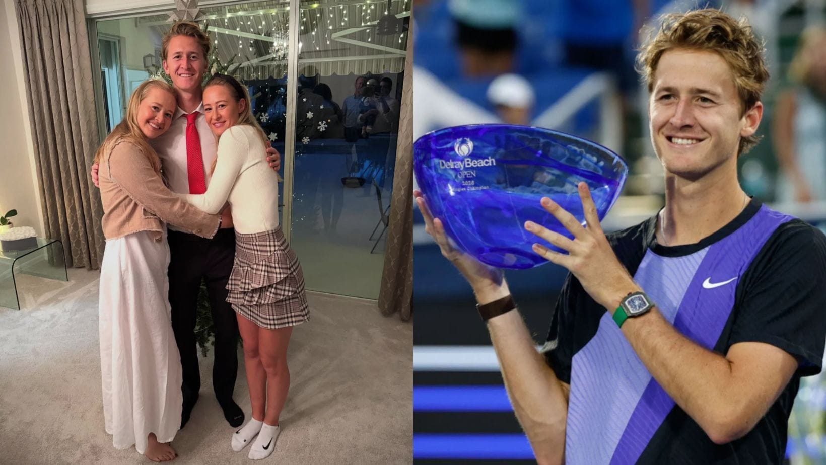 Golf sisters Jessica and Nelly show their support to Sebastian Korda as he caps off dream run at Delray Beach Open with title finish