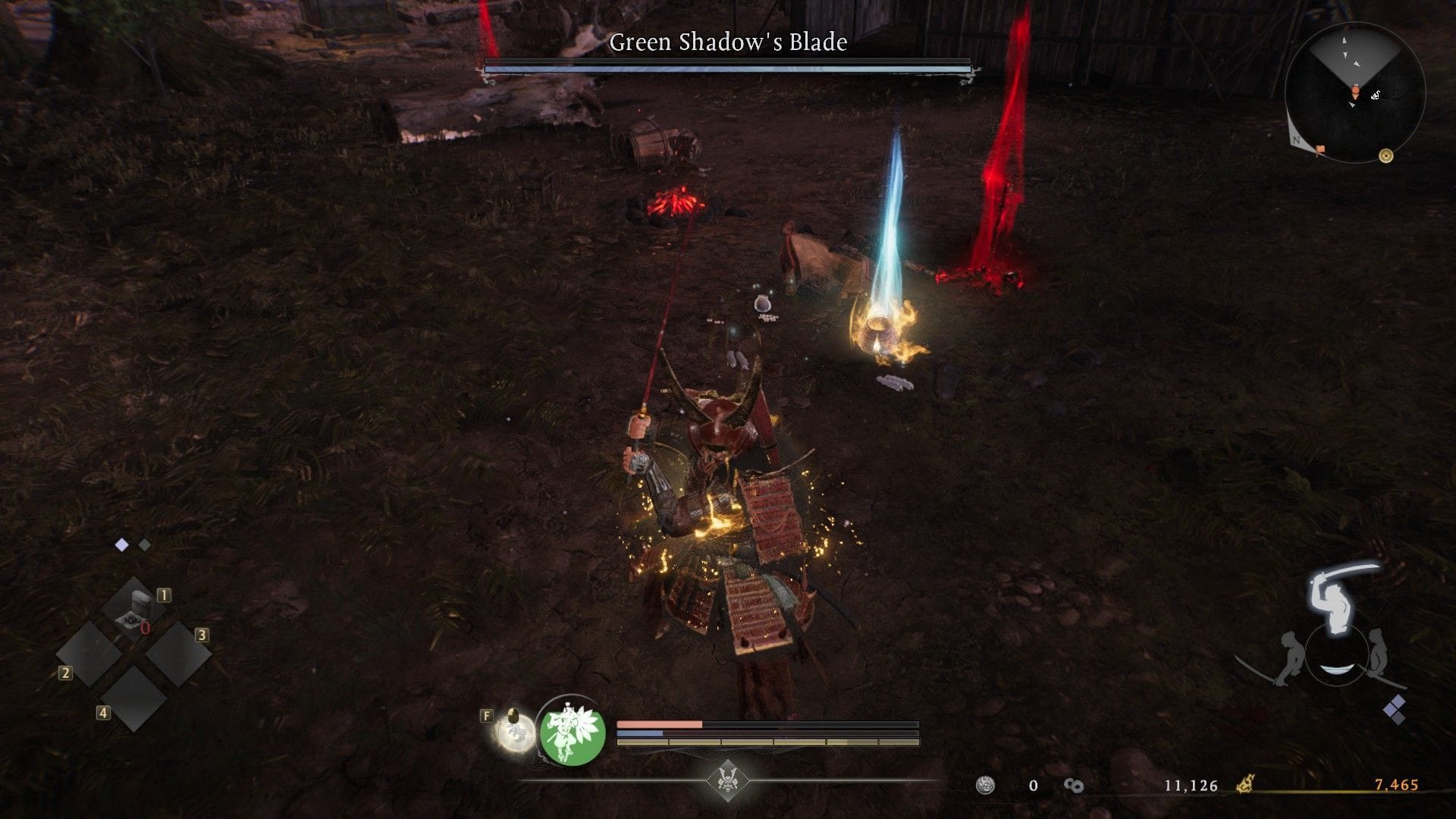 The Green Shadow's Blade in Nioh 3 (Image via Koei Tecmo)