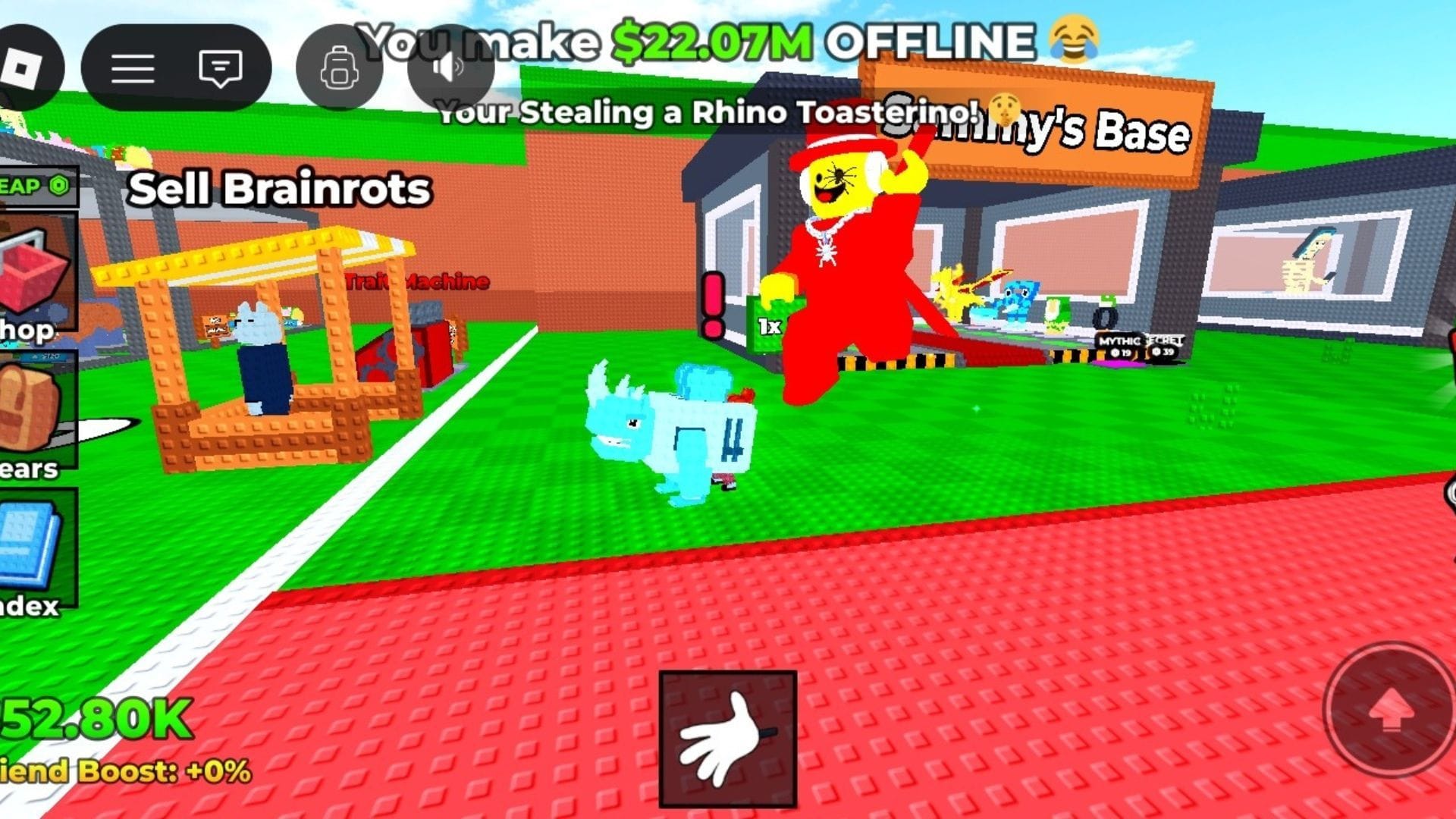 Steal Brainrots from the base (Image via Roblox)