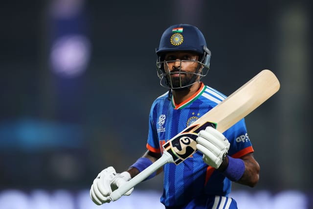 Hardik Pandya brings up blazing 27-ball 50 with a 6 off Gerhard Erasmus in IND  vs NAM T20 World Cup 2026 match [Watch]