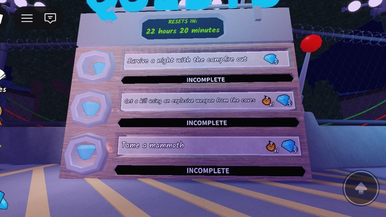 Obtaining quests (Image via Roblox)