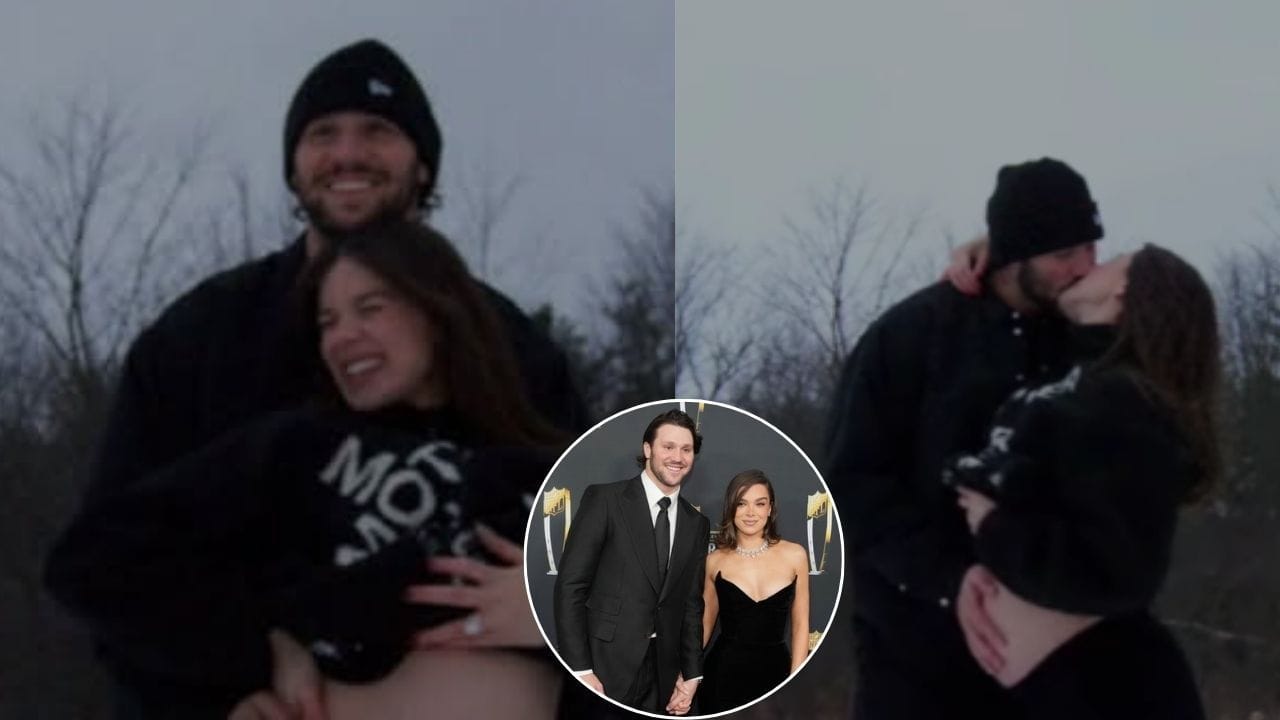 Josh Allen’s wife Hailee Steinfeld flaunts growing baby bump in Pinterest-worthy maternity shoot