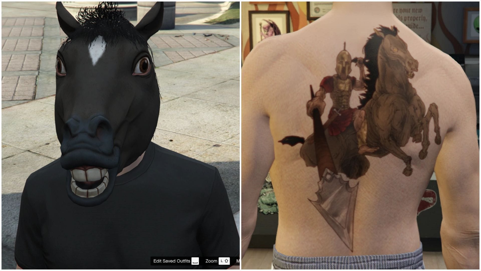 All free Horse Tattoos and Masks in GTA Online Lunar New Year event