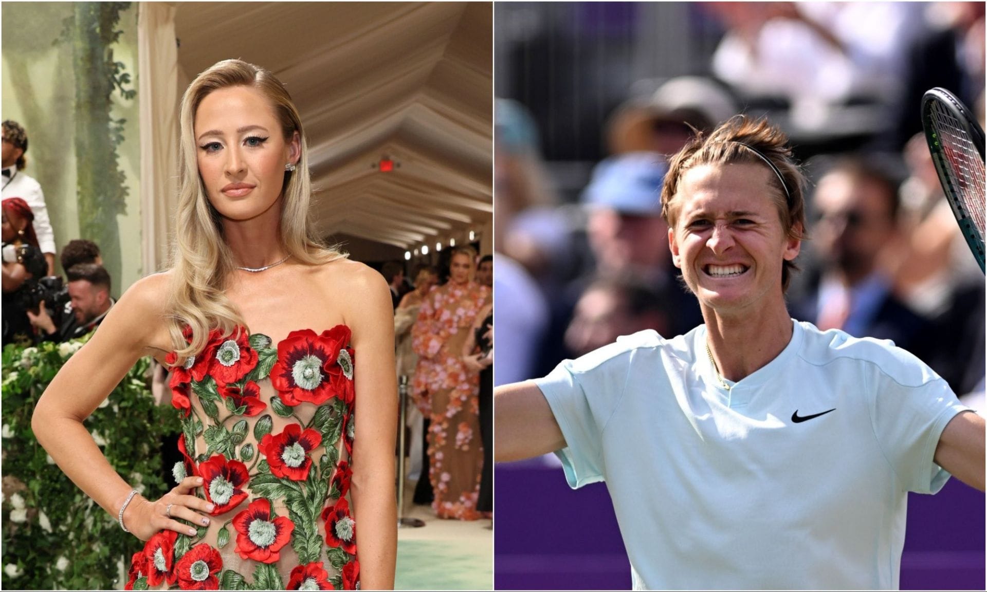 Nelly Korda reacts to brother Sebastian Korda