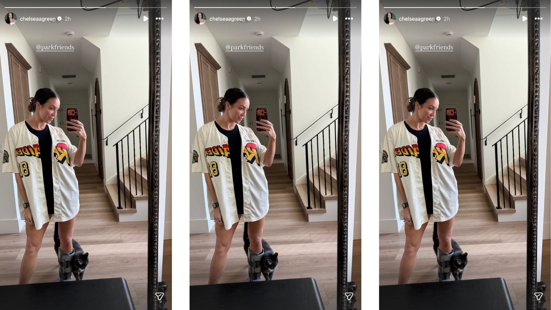 Green shared an update in a walking boot today. [Image credit: WWE.com]