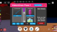 Valentines Pass in Anime Fighting Simulator Endless (Image via Roblox)