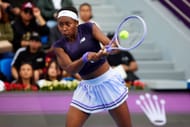 Gauff in action at the 2026 Qatar Open (Source: Getty)