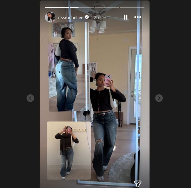 Brandon Aiyuk's wife Rochell ends social media hiatus with chic selfie in black crop top and ripped jeans as 49ers WR looks for new team