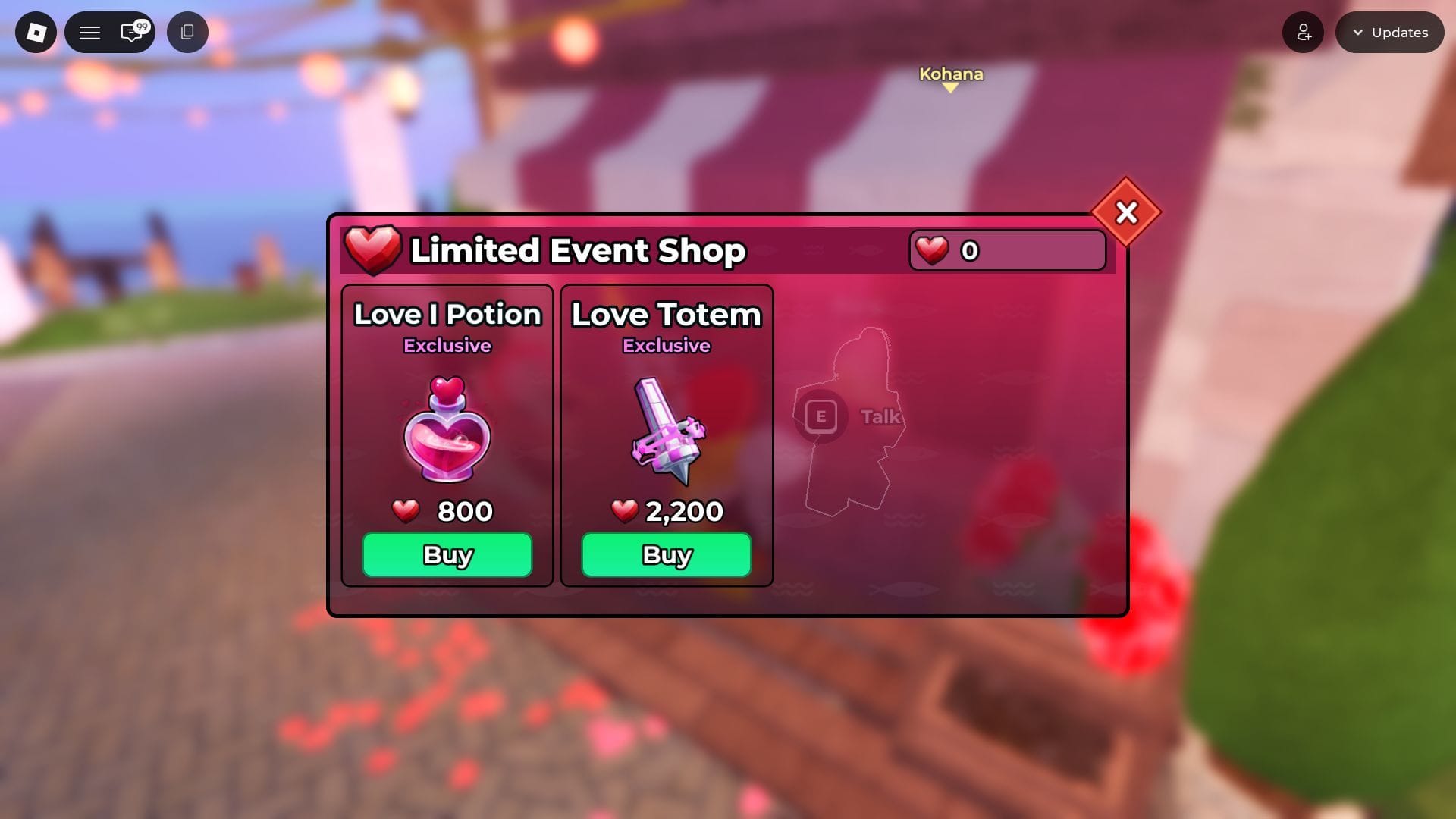 Love Totem can be found in the Florist's Shop (Image via Roblox)