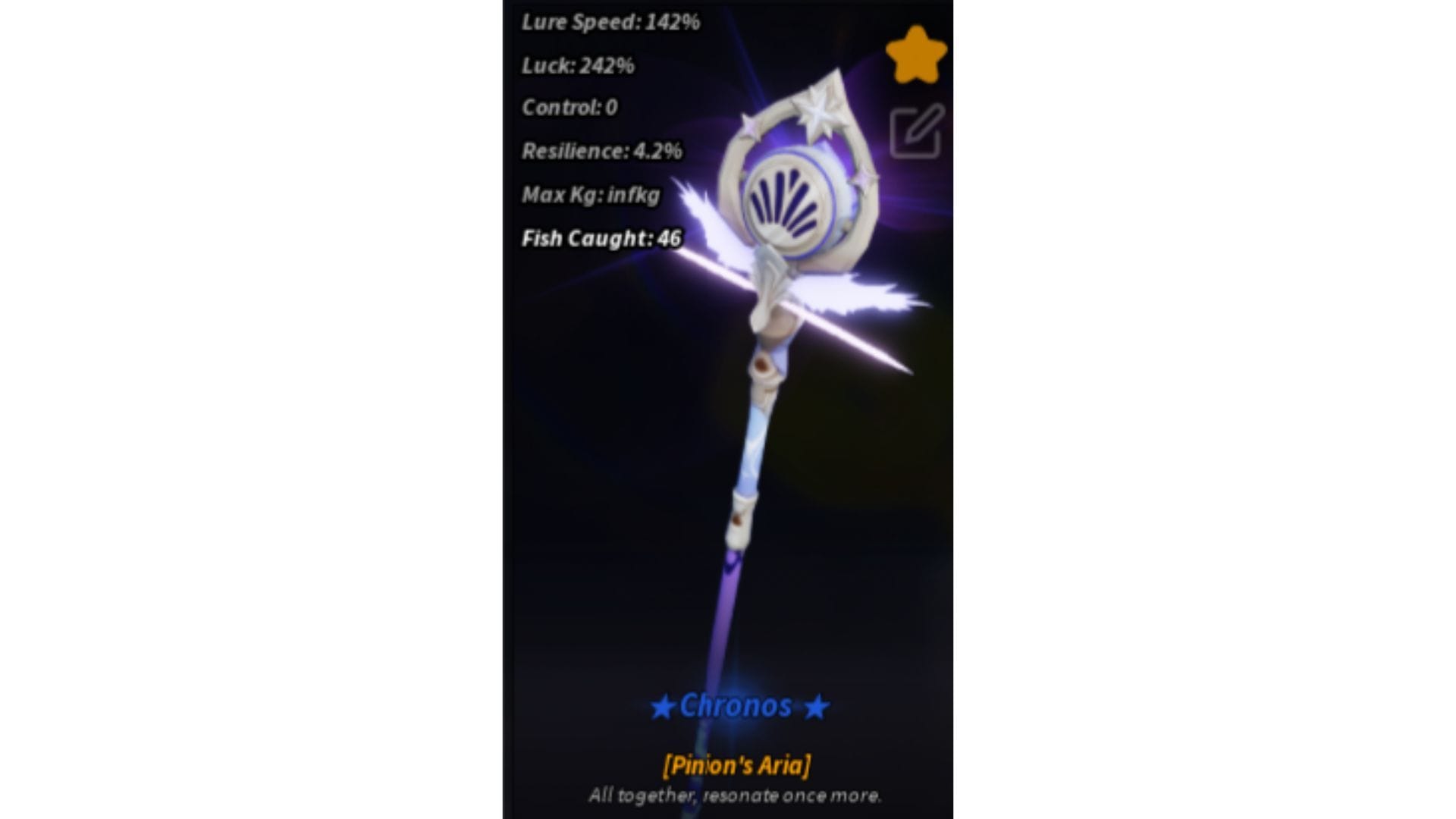 Pinion’s Aria rod (Image via Roblox)