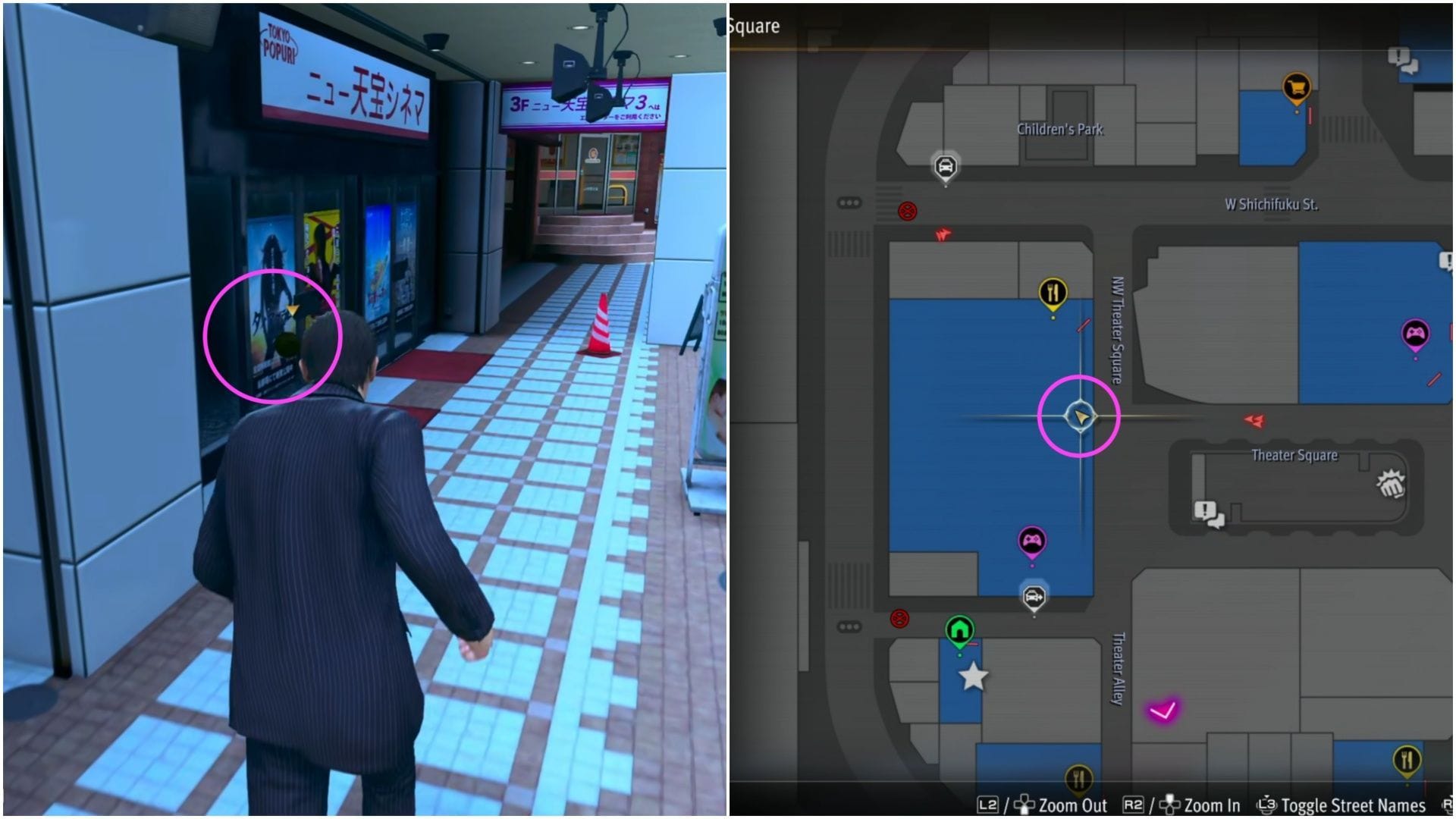 The wish orb is near the center of the actual Theater building (Image via SEGA)