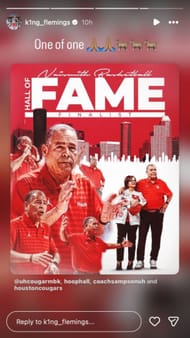 Kingston Flemings shares reaction to Kelvin Sampson's Hall of Fame milestone