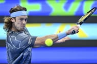 Rublev in action at the 2026 ATP Qatar Open (Source: Getty)