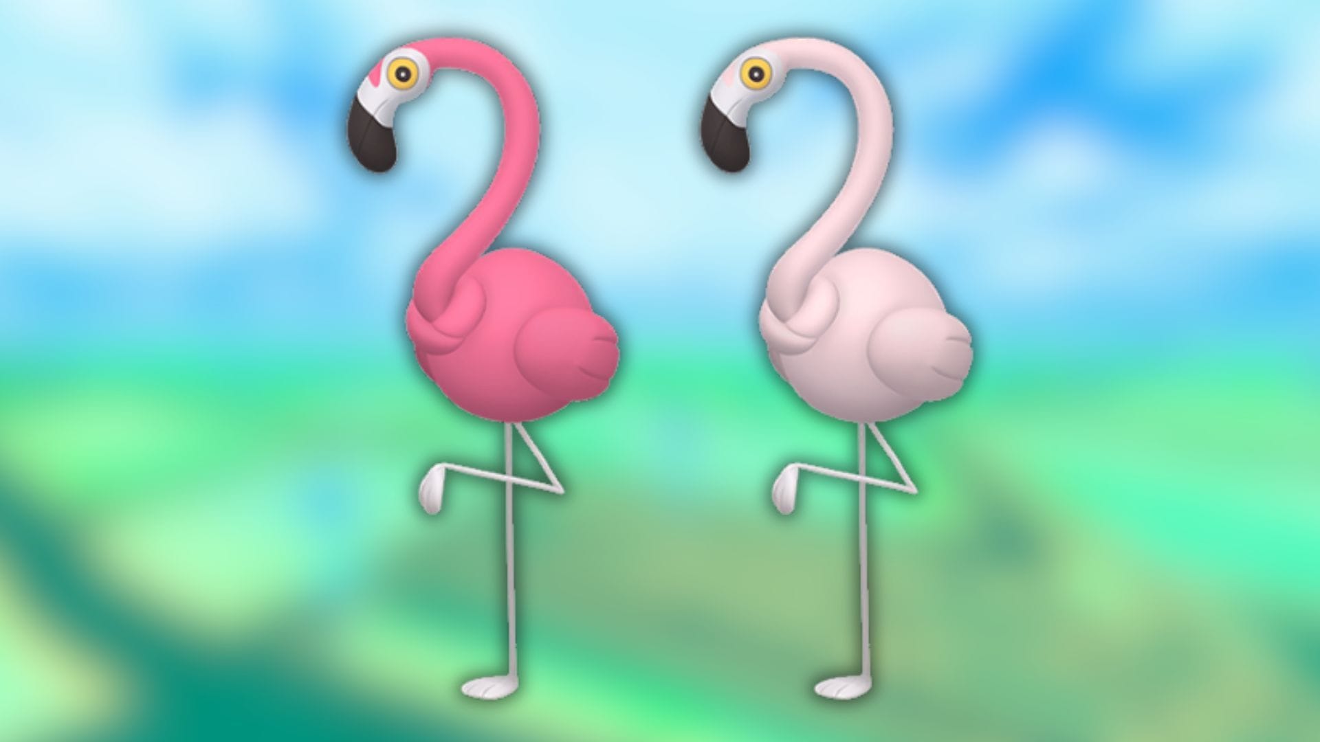 Flamigo and its shiny variant (Image via The Pokemon Company)