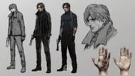 Fans spotted a rather interesting detail in this concept art of Leon (Image via Sportskeeda Gaming || Capcom)