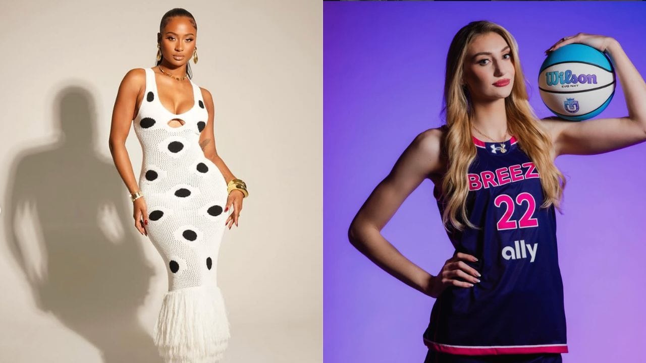 "Bad girl" Kayla Nicole posing in thigh high-slit black gown triggers Cameron Brink's sassy 1-word reaction