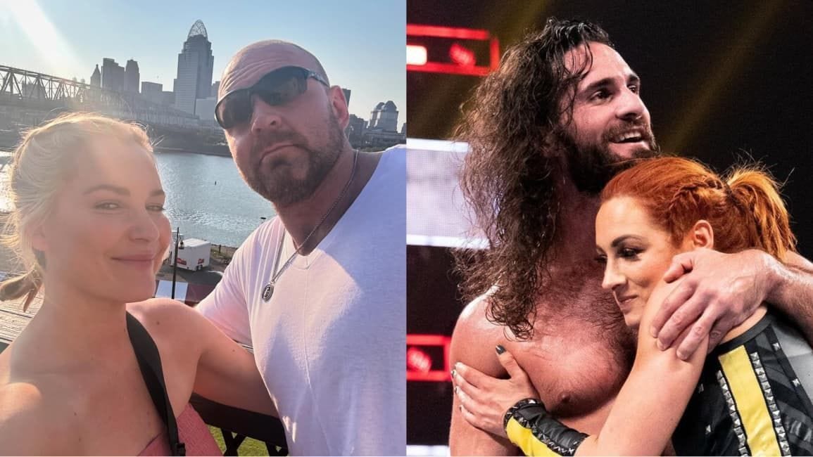 Jon Moxley's wife Renee Paquette reacts after Seth Rollins and Becky Lynch make grand announcement