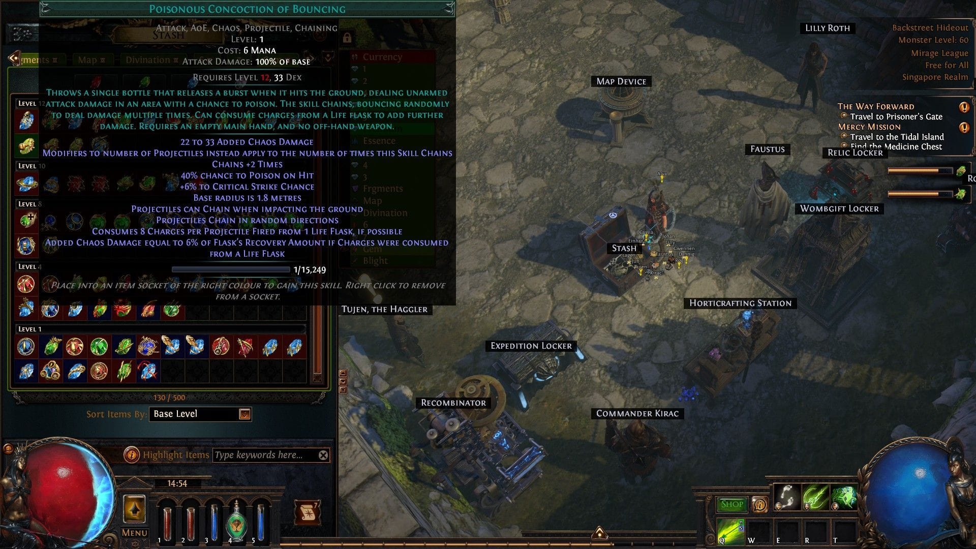 P-Concoc is easy to set up and is a great budget build in PoE (Image via GGG)