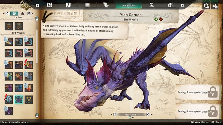 How to get Yian Garuga and its weaknesses in Monster Hunter Stories 3