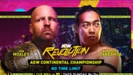 Match graphic for Moxley vs Takeshita at Revolution 2026 (Image via X @AEW)