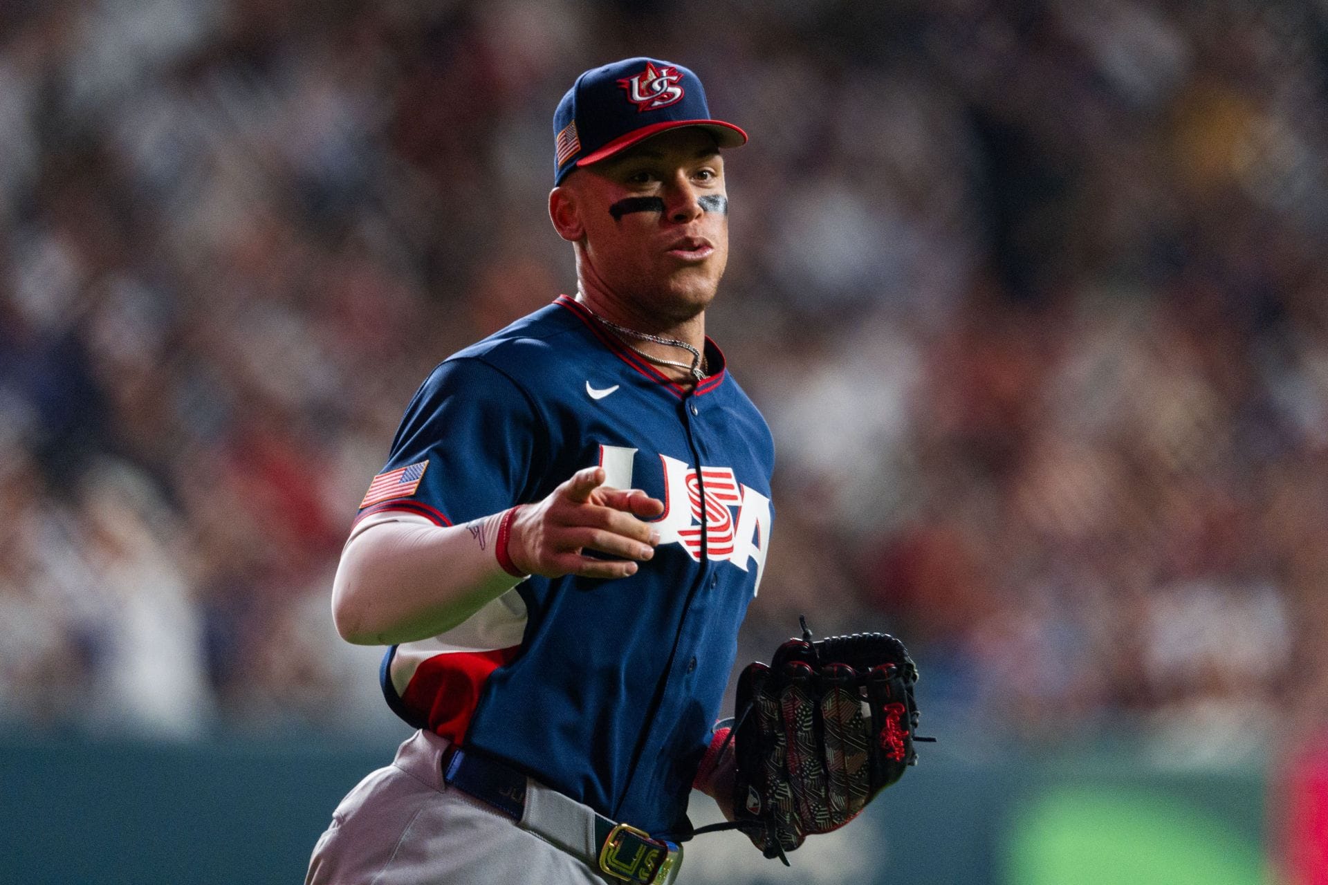 Aaron Judge in action for Team USA at the 2026 World Baseball Classic - Source: Getty