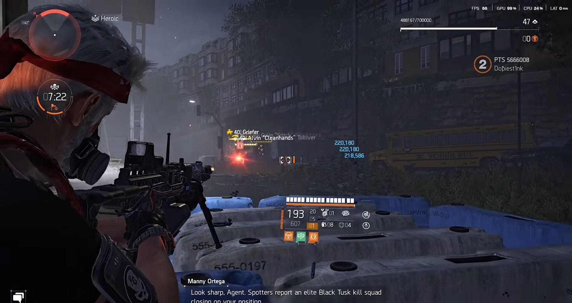 Elite Black Tusk Kill Squad in The Division 2 (Image via Ubisoft/RogueGoldYT)