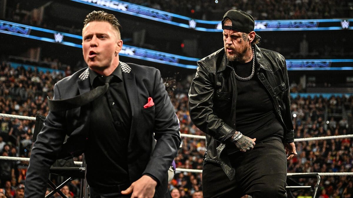The Miz taunts Jelly Roll after getting hit with RKO on WWE SmackDown