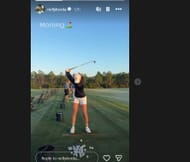 Nelly Korda practices her game ahead of her next outing