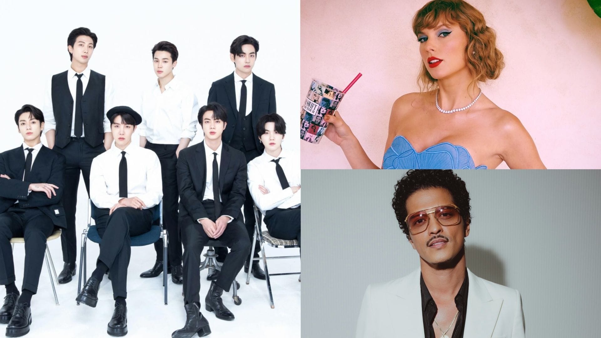 “Setting BTS up for hate” - ARMY furious after Bruno Mars likes Instagram reel shading Taylor Swift allegedly posted by a fan account