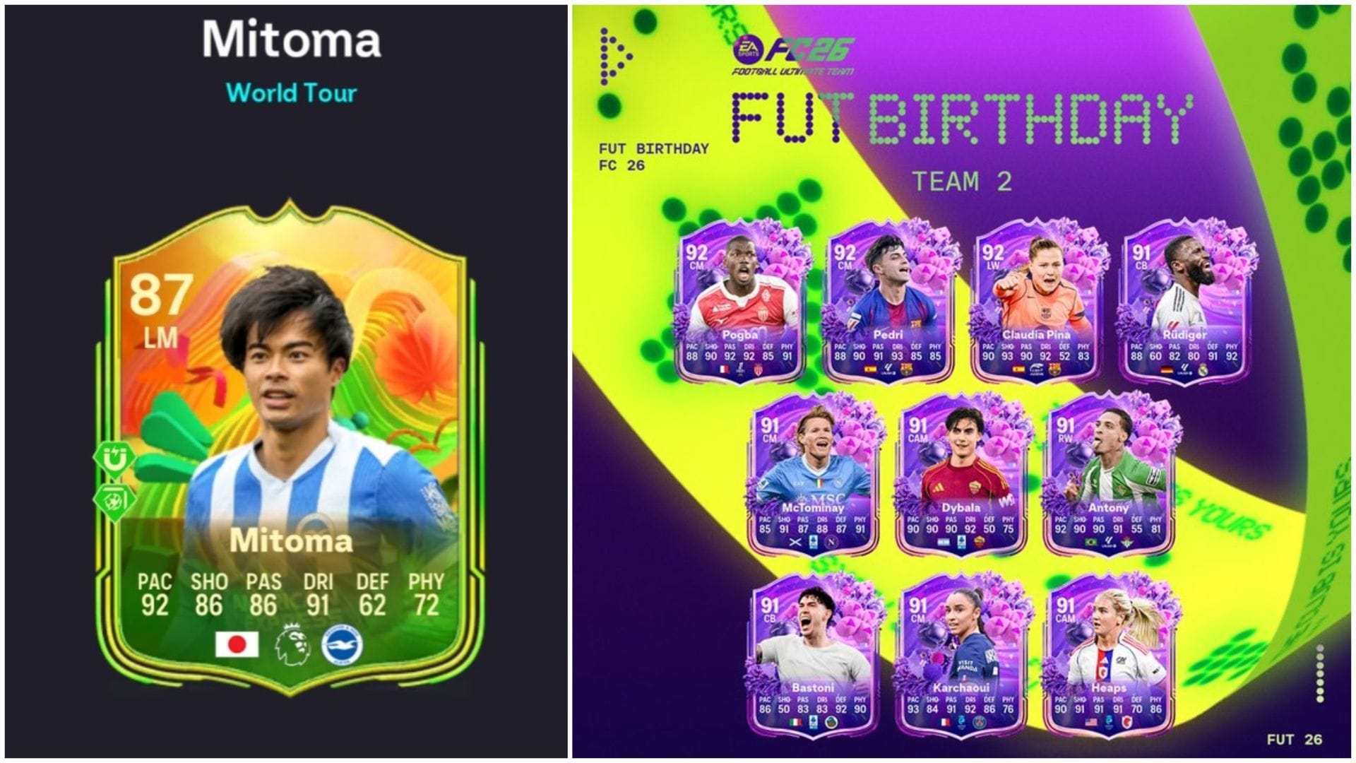 EA FC 26 Kaoru Mitoma World Tour SBC: The Japanese winger receives his first special item of the season
