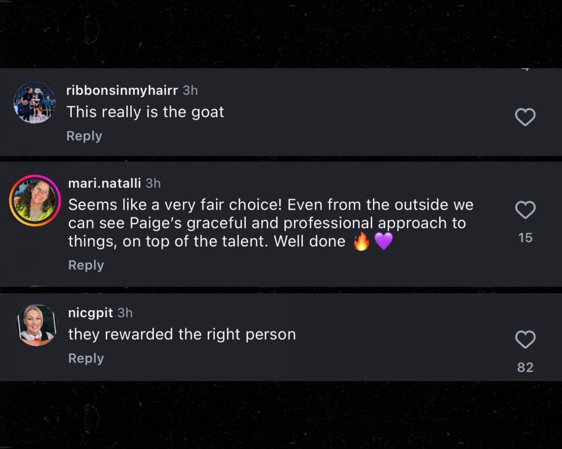 Fan comments on the Dallas Wings' Instagram post (Credits: IG/@dallaswings)