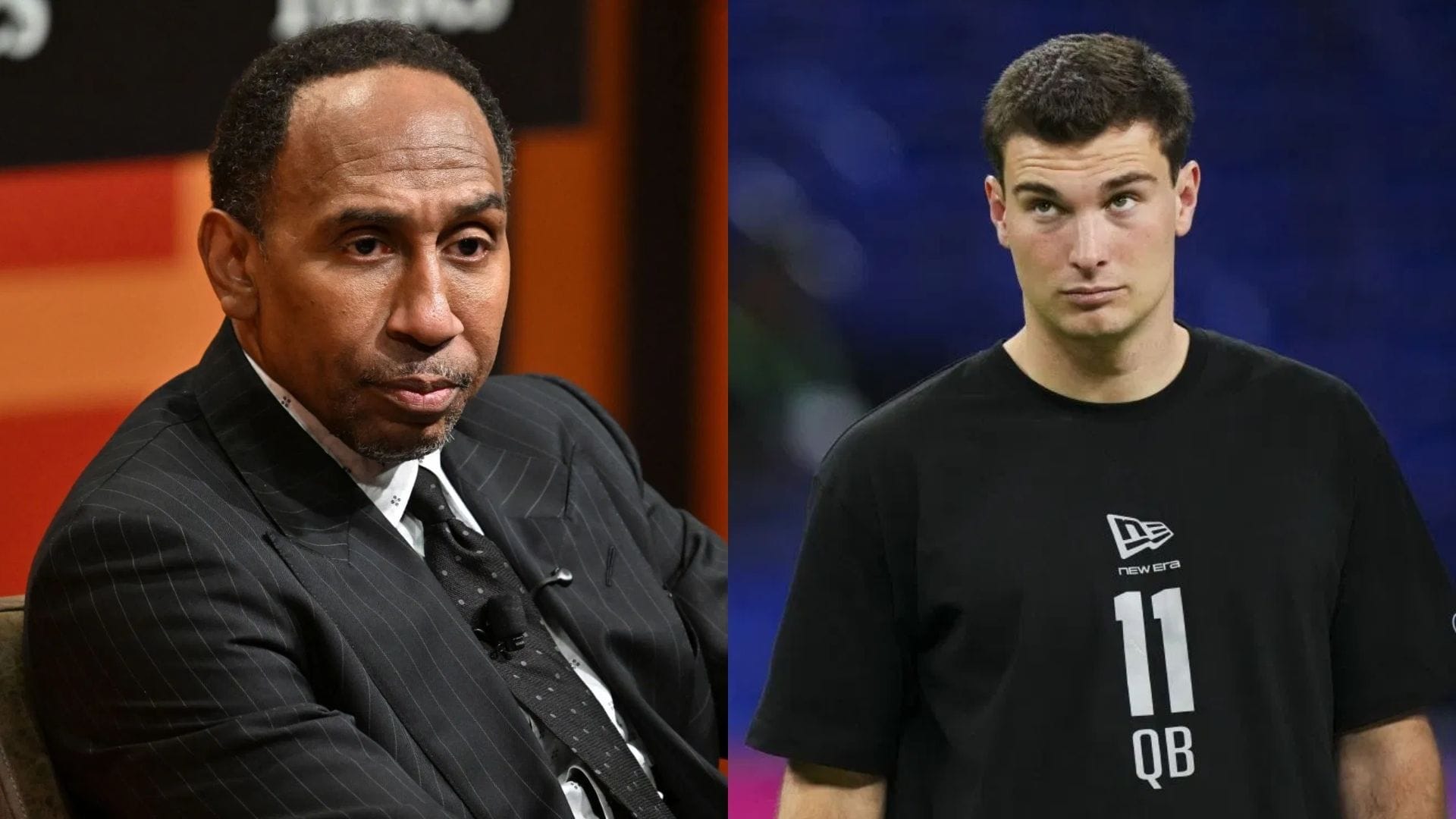 Stephen A. Smith rips "garbage" Jets over trading up for Fernando Mendoza chatter - source: Getty/CMS