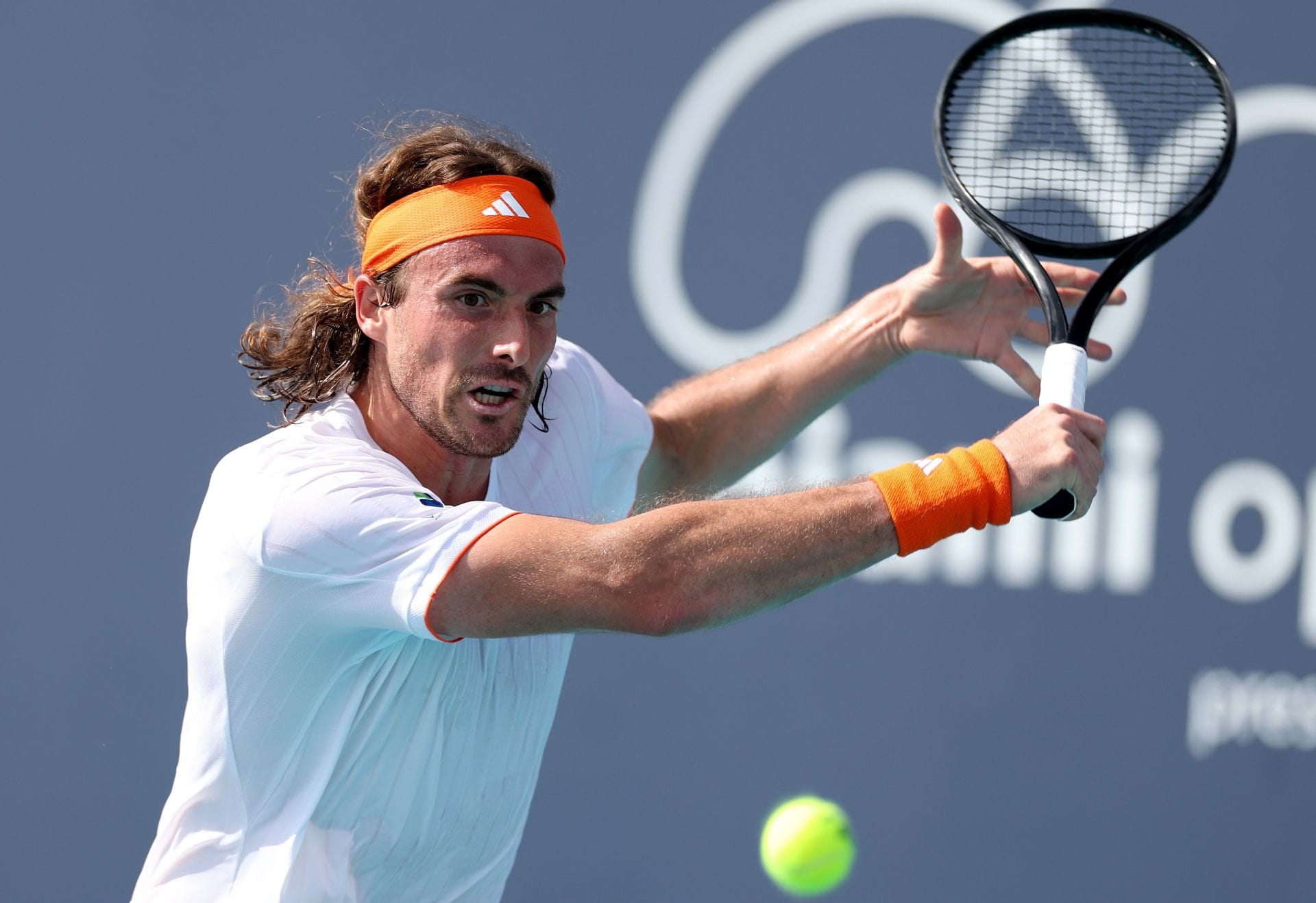 Tsitsipas at the Miami Open Presented by Itau 2026 - Day 3 - Source: Getty