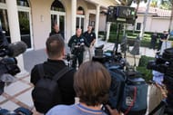 Martin County Sheriff John Budensiek speaks about Tiger Woods rollover crash on Jupiter Island on March 27, 2026 at Jupiter Island Town Hall (Image Source: Imagn)