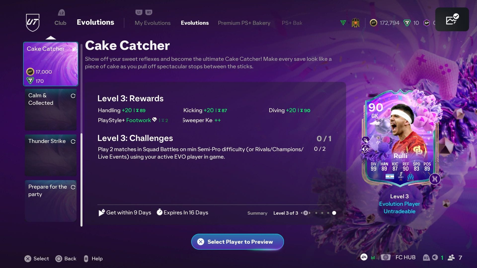 The EVO has three levels (Image via EA Sports)