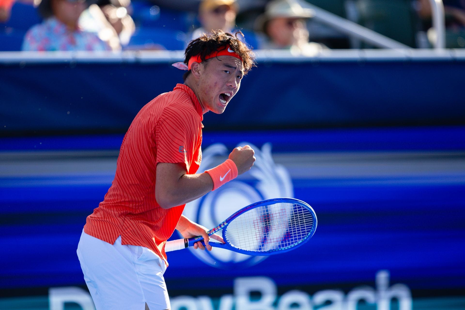Coleman Wong in action at the 2026 Delray Beach Open (Source: Getty)