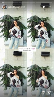 Sadie Johnson's Instagram story