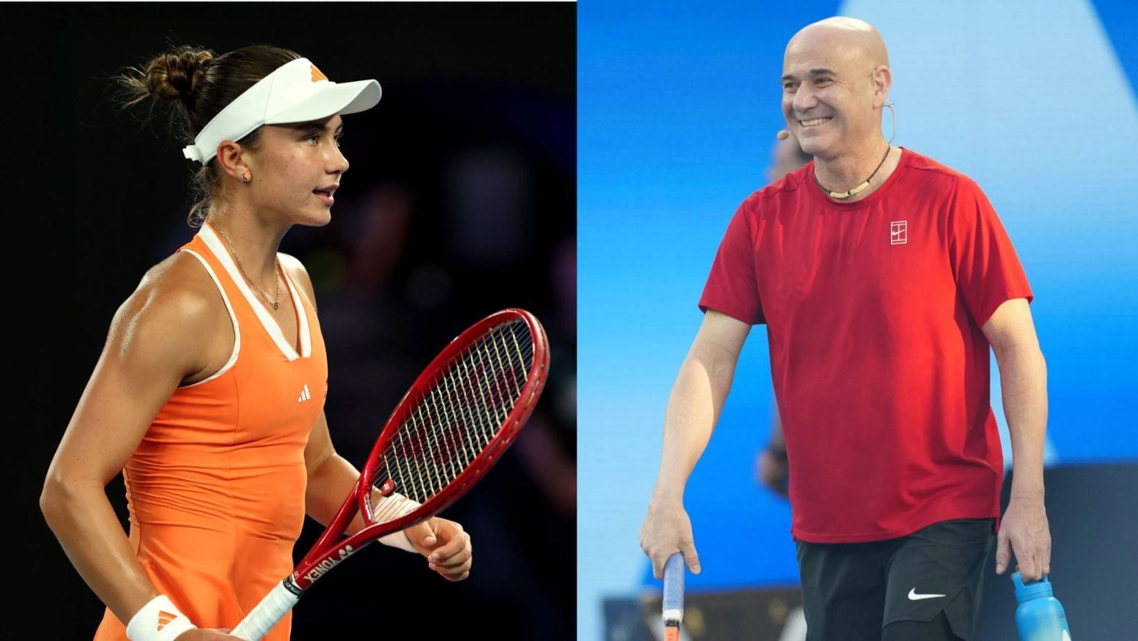 Andre Agassi gets visibly emotional on camera seeing teenage sensation Iva Jovic pick him as dream tennis dinner date