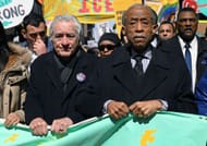 obert DeNiro and Rev. Al Sharpton are seen at the "No Kings" March on March 28, 2026 in New York City (Source: Getty)