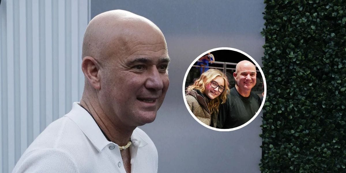 Andre Agassi gets teasing comment from daughter Jaz while showing off impeccable '90s fashion drip that made tennis crazy