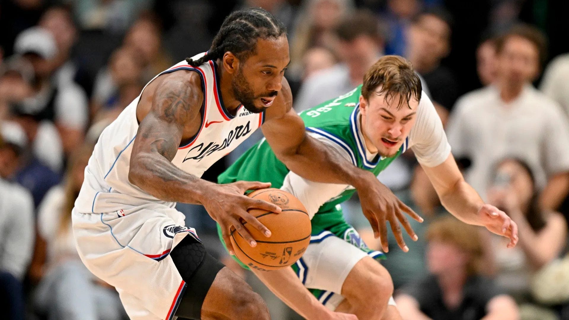 "Mavs fans still crying about Luka Doncic": Social media erupts after Cooper Flagg gives Kawhi Leonard death stare after huge block